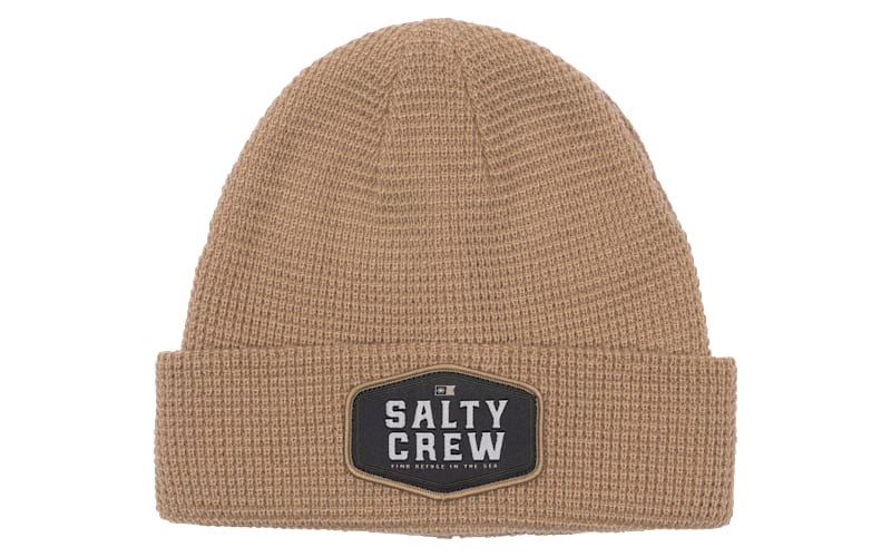 Salty Crew Logo Patch Coastal Waffle-Knit Beanie | Bass Pro Shops