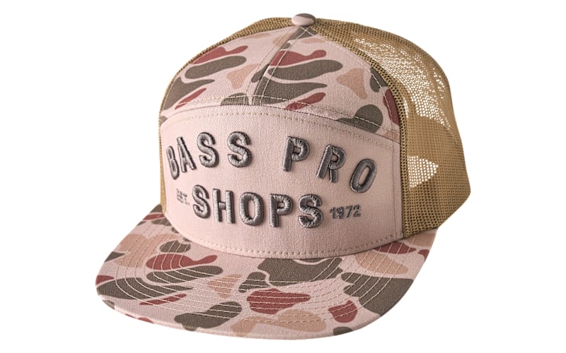 Bass Pro Shops 7-Panel Camo Mesh-Back Snapback Trucker Cap | Bass