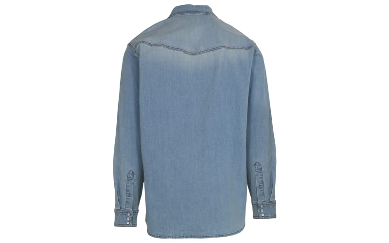 RedHead Ranch Muleshoe Denim Long-Sleeve Snap-Down Shirt for