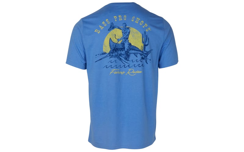 BASS PRO SHOPS フィッシングシャツ ブルー M（L） Bass Pro Shops Fishing Rodeo Marlin Short-Sleeve Pocket T-Shirt