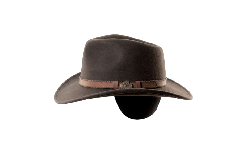 RedHead Wool Felt Leather Trim Hat with Earflaps for Men