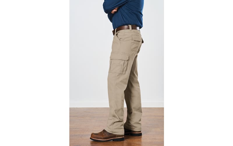 Redhead Fulton Flex Fit Flannel-Lined Cargo Pants for Men - Khaki - 38x32