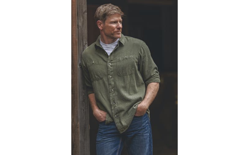 RedHead Ozark Mountain Long-Sleeve Solid Flannel Shirt for Men
