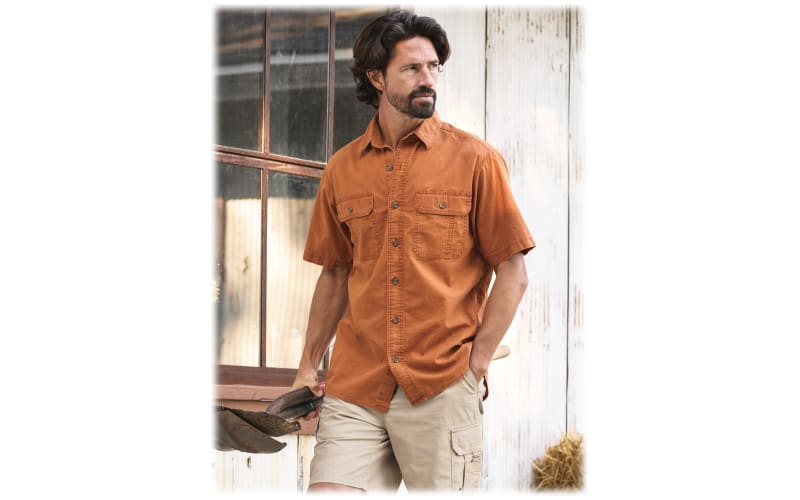 Men's Pro Fishing Outdoor Button-Down Shirt (X-Small, Maroon)