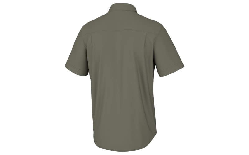 Huk Kona Solid Short-Sleeve Button-Down Shirt for Men | Bass