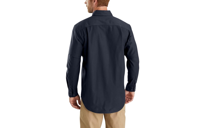 Carhartt Men's Long-Sleeve Rugged Flex Rigby Work Shirt, Gravel