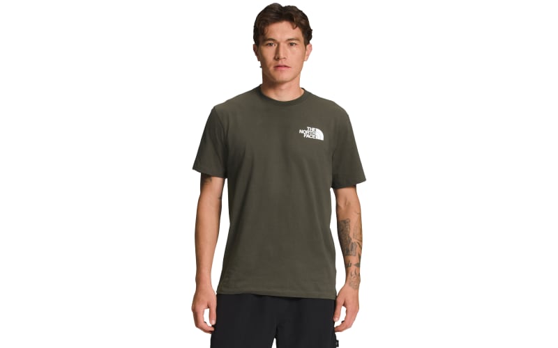 Khaki green north face t shirt discount