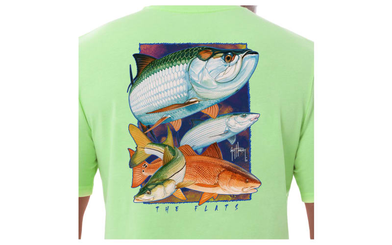 Guy Harvey Men's The Flats Short Sleeve Pocket T-Shirt M Sport Grey Heather