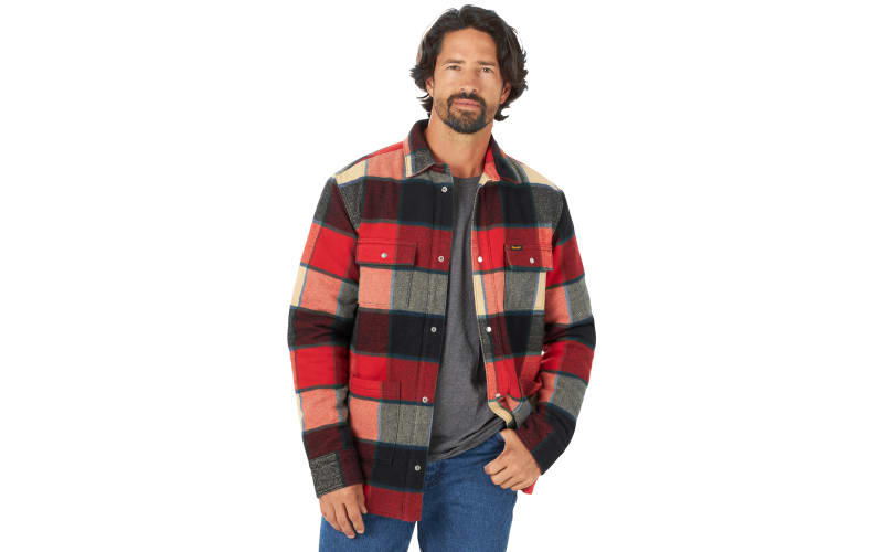 Wrangler Sherpa-Lined Flannel Shirt Jacket for Men | Cabela's