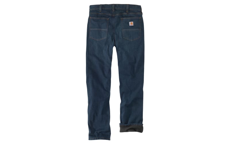 Carhartt Rugged Flex Relaxed-Fit Fleece-Lined 5-Pocket Jeans for