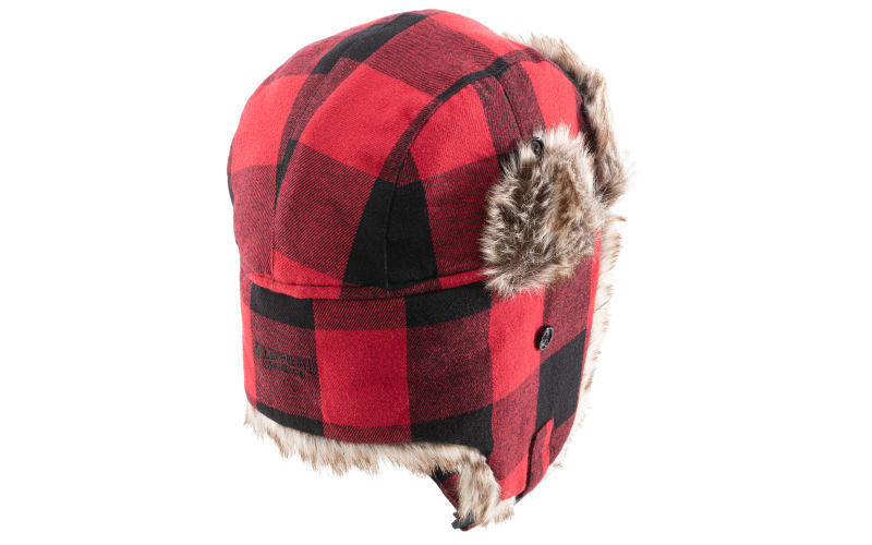 Mens red plaid hat top