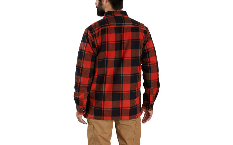 Carhartt flannel lined 2025 shirt jacket