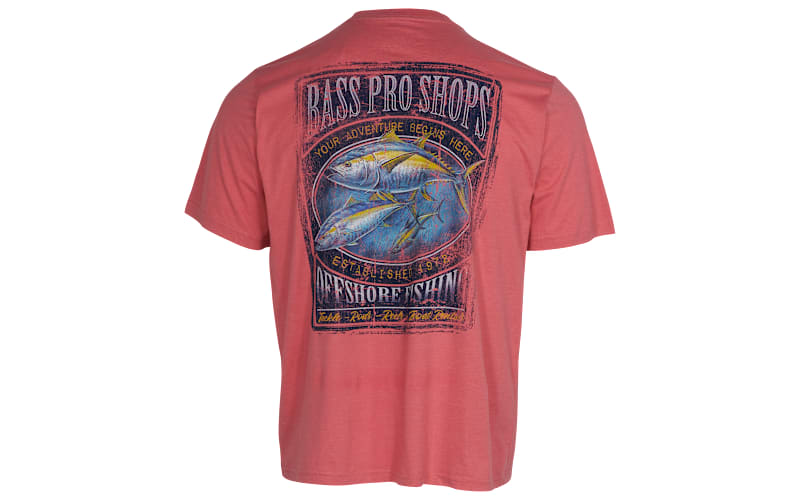 T-shirt Homme Bass Pro Shops – Bleu, Taille XL, Pêche, été