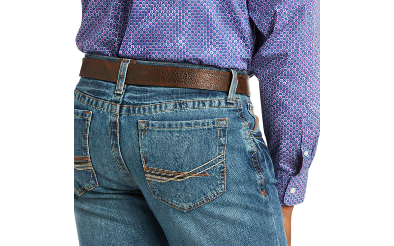 Men's M4 Low Rise Scoundrel Boot Cut Jeans Cotton, Size: 28 X 32 by Ariat