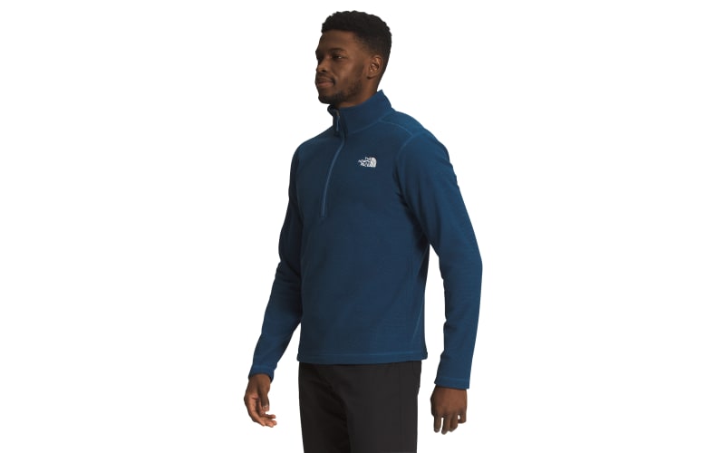 The North Face Textured Cap Rock Quarter Zip Long Sleeve Fleece Pullover for Men