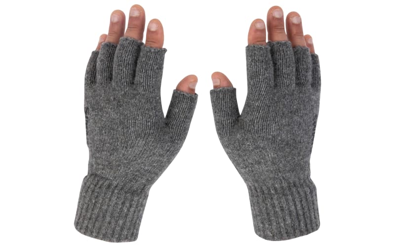 Simms Wool Half Finger Glove - Steel - L-XL