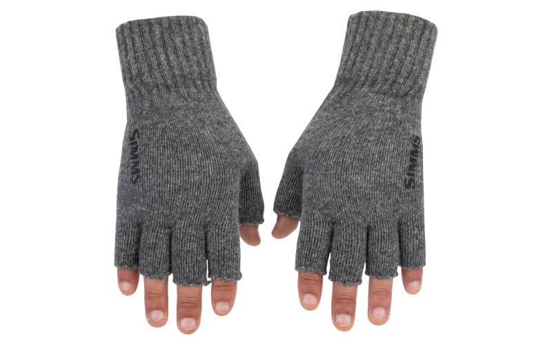 Simms Wool Half Finger Glove - Steel - L-XL