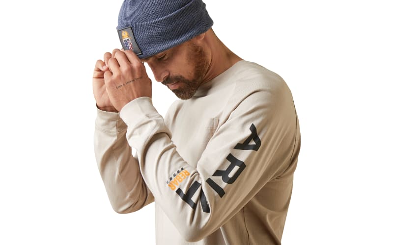 Ariat Rebar CottonStrong Graphic Long-Sleeve Pocket T-Shirt for Men