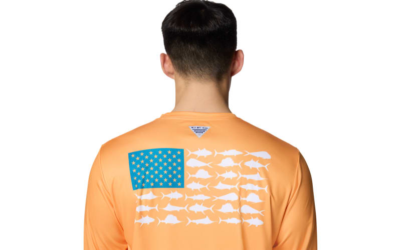 激安ブランド Flag Fish PFG Tackle Terminal Columbia Long-Sleeve for Shirt ウェア