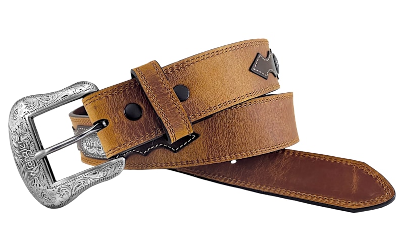 Cabela\'s western  leather belt Cabelas Leather Belt 44 Top Grain Cowhide Basketweave Woven  main image 3