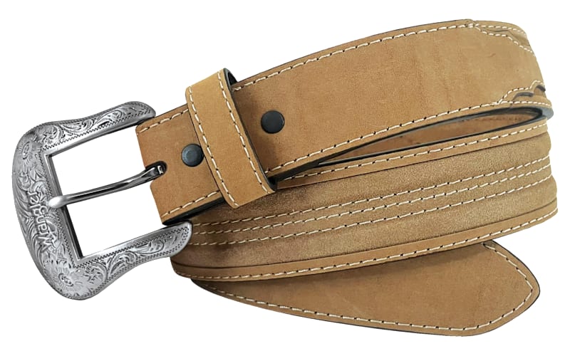 Wrangler Rough Out Leather Western Belt | Bass Pro Shops display picture 1