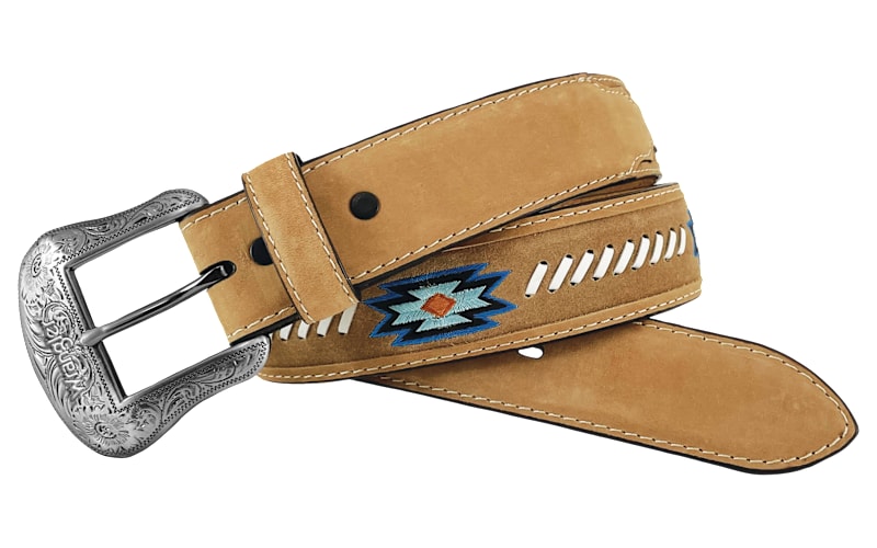 Wrangler Rough Out Leather with Aztec Embroidery Western  display picture 1