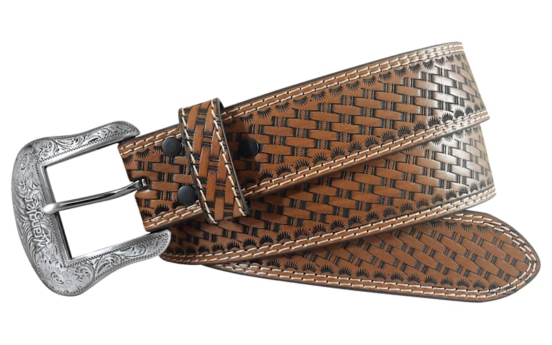 Wrangler Basketweave Western Belt | Cabela display picture 1