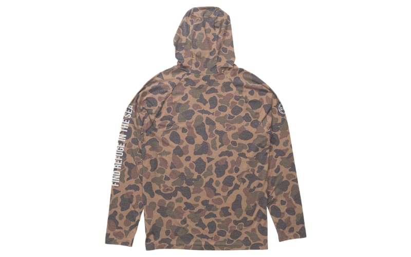 Salty Crew Lurking Long-Sleeve Hooded Sunshirt - Tan Camo - XL