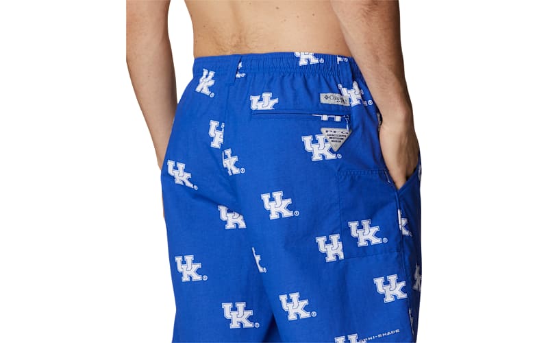 Columbia Herren Wandershorts Backcast II – Mit College-Logo, UPF 50, Schnelltrocknend, Netz-Slip, Lockere Passform