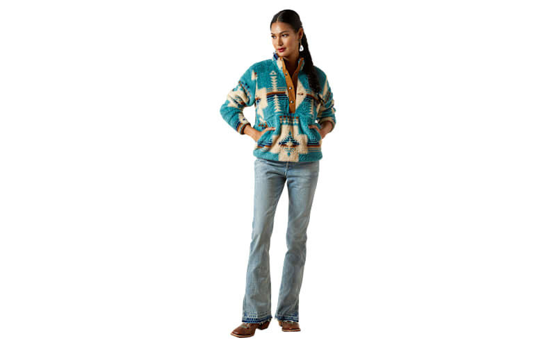 Ariat Berber Snap-Front Long-Sleeve Sweatshirt for Ladies