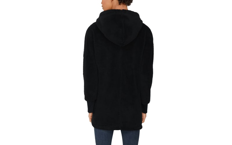 Ladies black hooded cardigan discount