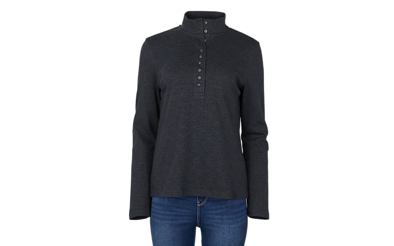 MARK&LONA Long-Sleeved High-Neck サイズM Natural Reflections 10-Button Long-Sleeve Mock Turtleneck | Cabela's