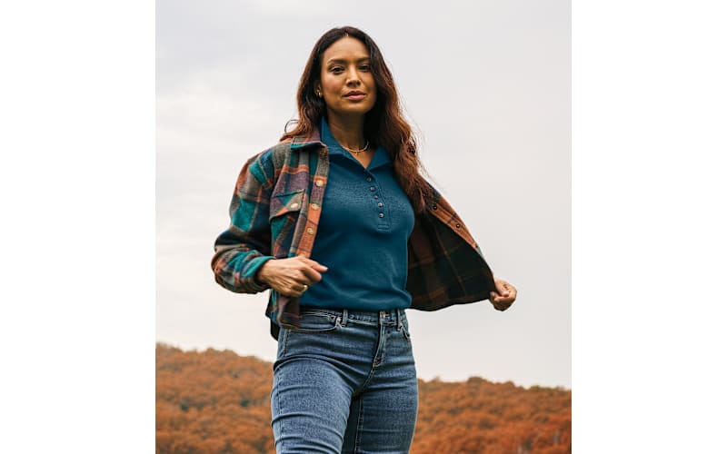 Natural Reflections 10-Button Long-Sleeve Mock Turtleneck | Cabela's