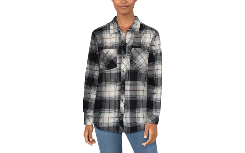 Women's Plaid Flannel Long Sleeve Shirt