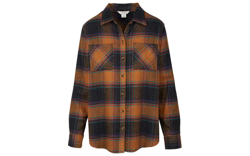 Natural Reflections Brushed Flannel 2-Pocket Long-Sleeve Shirt