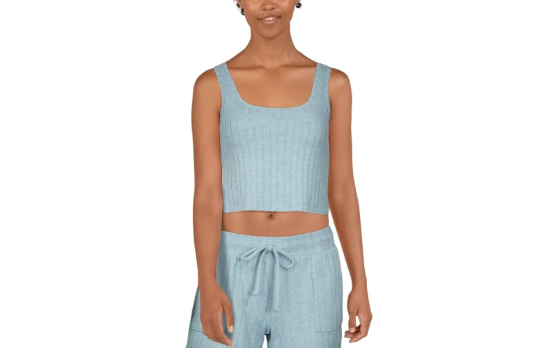 Heather Rib Cropped Tank