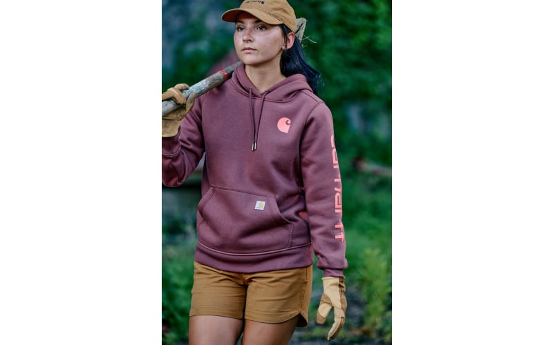 Carhartt Relaxed Fit Midweight Logo Sleeve Graphic Sweatshirt for Ladies
