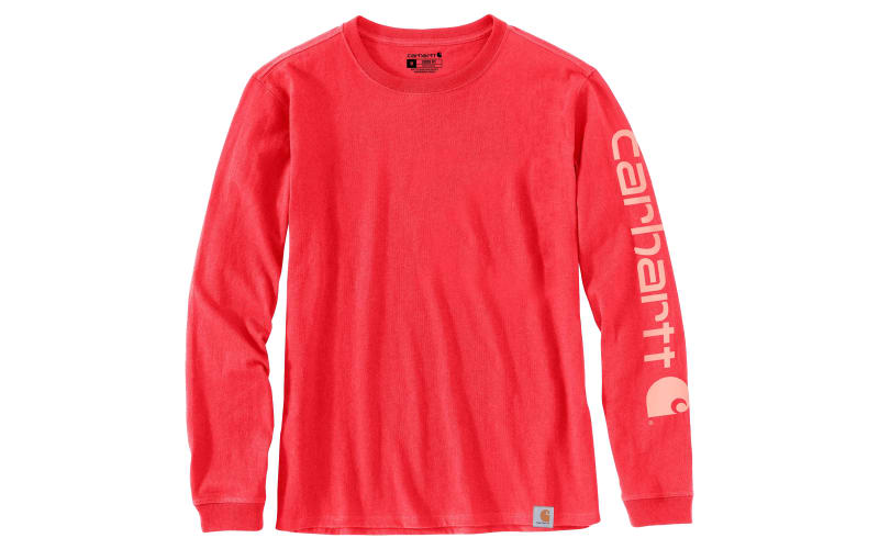 Carhartt Logo Sleeve Graphic Heavyweight Long-Sleeve T-Shirt for Ladies -  Shaded Spruce - 1X | Cabela's