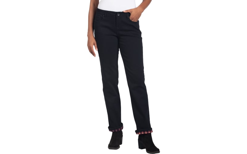 Natural Reflections Fleece-Lined Denim Jeans for Ladies