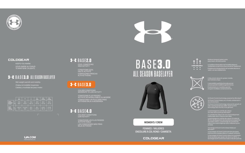 Under armour base 3.0 hot sale crew