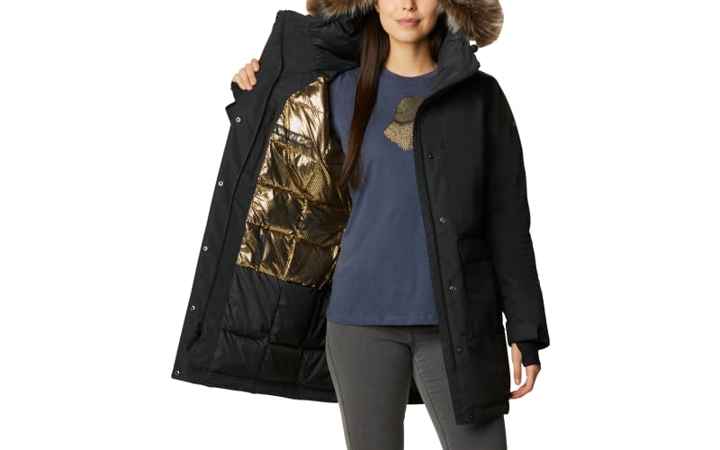 Ladies black parka sale