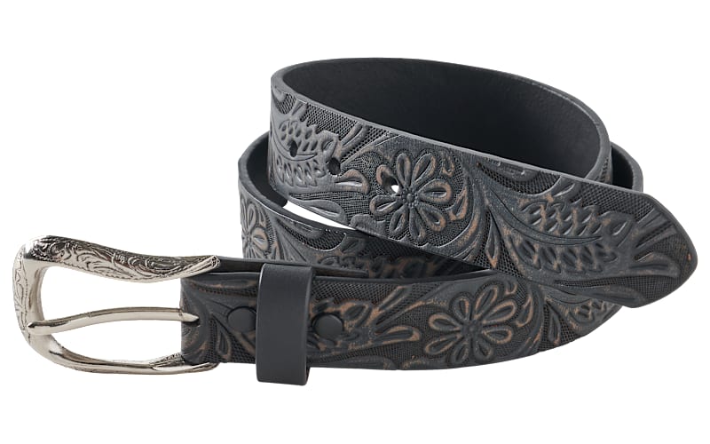 Natural Reflections Floral Embossed Western Belt | Mack's Prairie