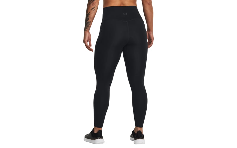 UNDER ARMOUR High Rise Pocket MERIDIAN Black LEGGINGS Womens Size XS TALL  NEW