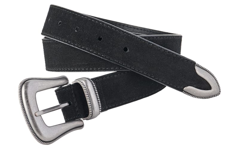 Natural Reflections Suede Western Leather Belt | Cabela display picture 1