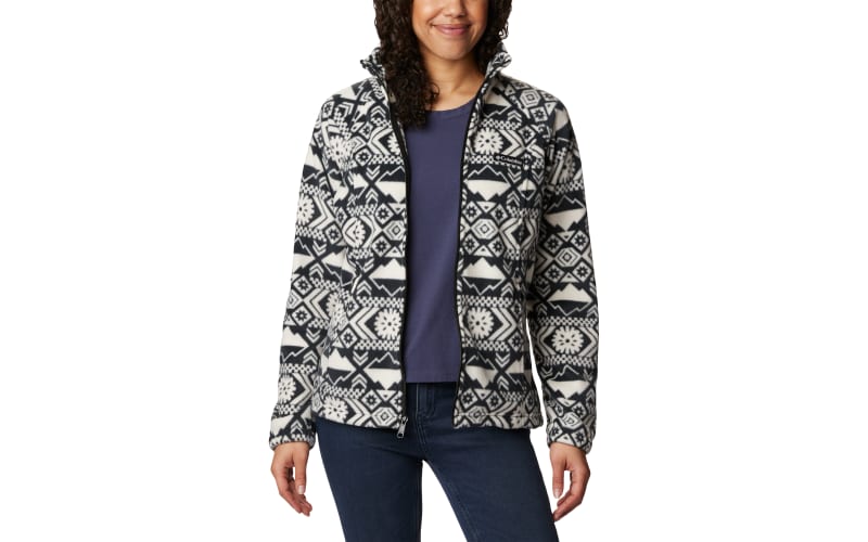 Ladies patterned fleece jackets sale