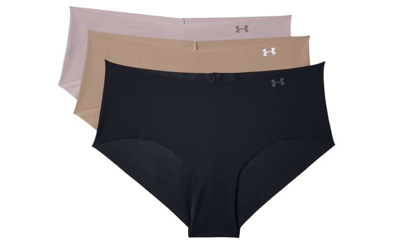 2024 Under Armour Ladies Pure Stretch Thong Underwear 3-Pack Soft Invisible  Fit