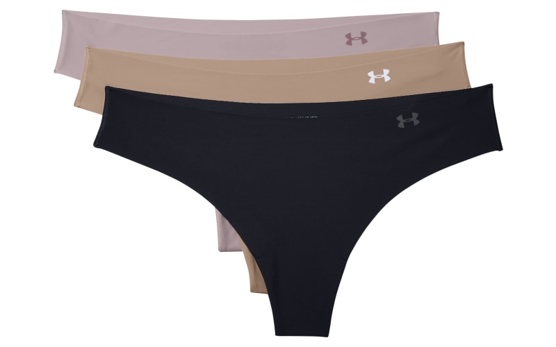 NWT Under Armour Pure Stretch Nude Thong Underwear 3-Pack Women's S