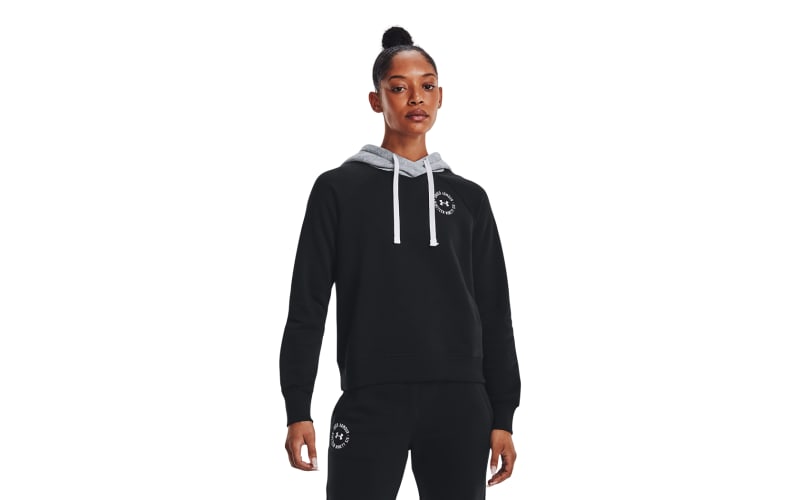 Women's ua rival fleece graphic colorblock hoodie 2025