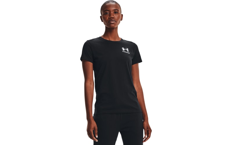 Womens black under armour shirt 2025