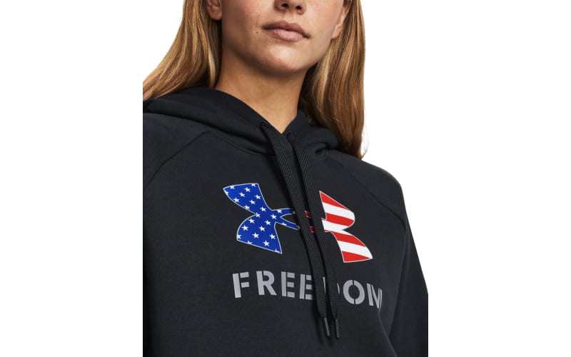  Under Armour Womens Freedom Rival Hoodie, Black (001)/White,  X-Small : Clothing, Shoes & Jewelry